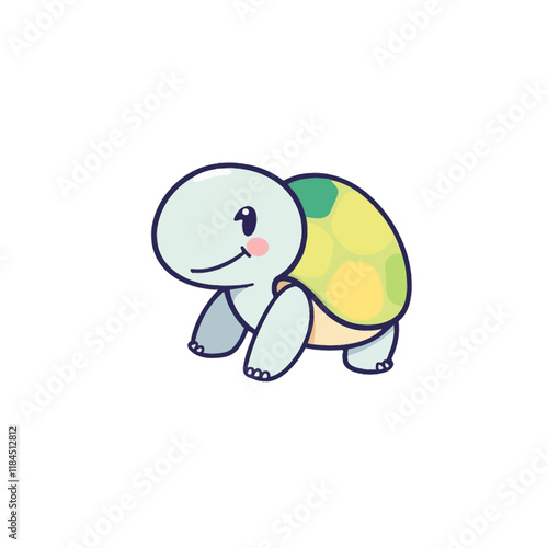 Cute cartoon turtle set, Cute turtle character. cartoon drawing, sticker, vector illustration.