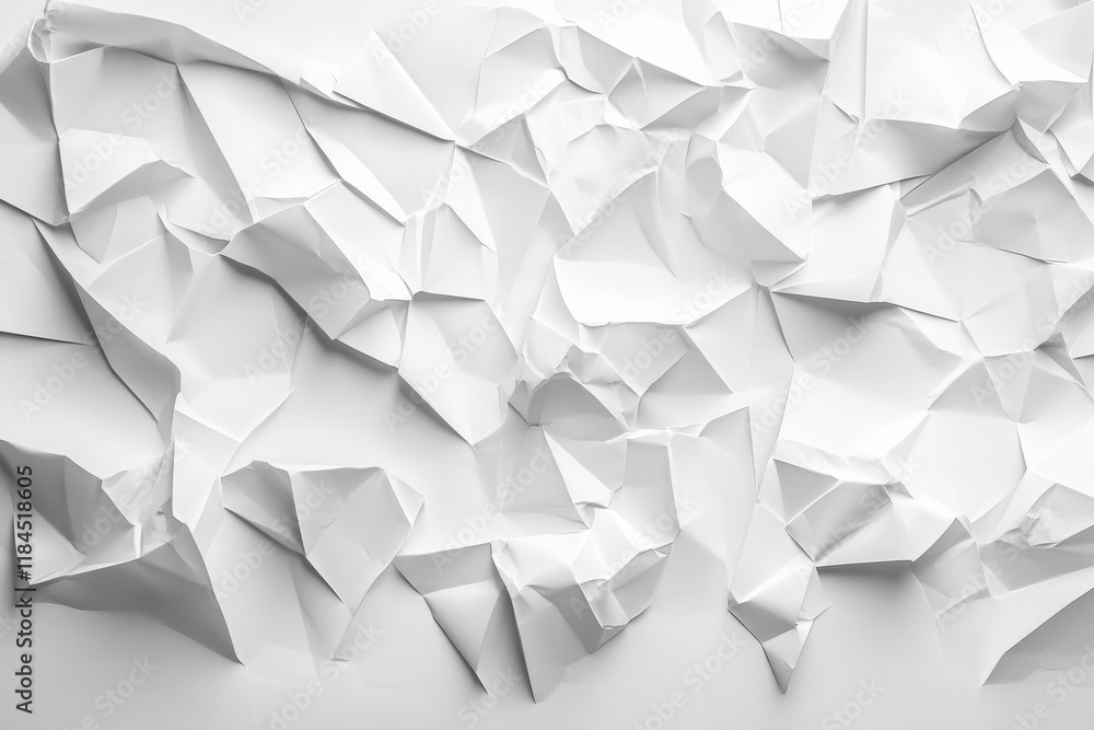 Abstract crumpled paper texture in grayscale, creating a bold visual effect Abstract crumpled paper texture in grayscale, creating a bold visual effect