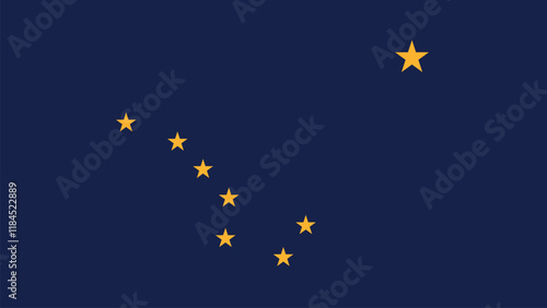 Alaska US State Flag Vector Illustration