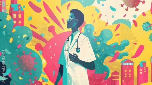 Wallpaper Mural WHO campaign poster promoting disease prevention and health awareness globally Torontodigital.ca