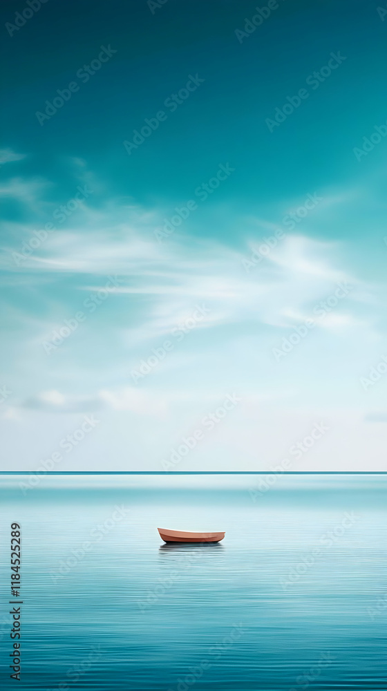 Obraz premium Serene Seascape Illustration