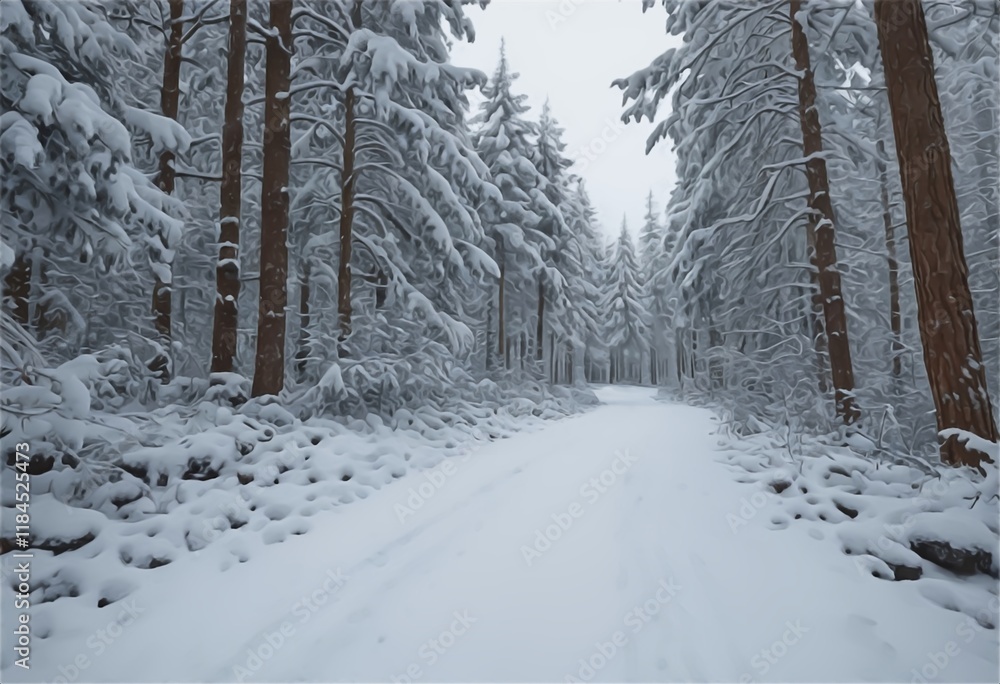 Fototapeta premium winter in the forest