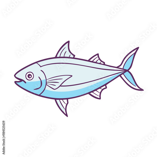 albacore tuna vector icon, fish vector illustration - simple illustration of albacore tuna perfect for logos, and fish - themed designs.