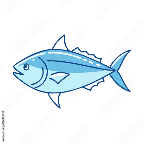 albacore tuna vector icon, fish vector illustration - simple illustration of albacore tuna perfect for logos, and fish - themed designs.