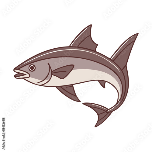 cobia vector icon, fish vector illustration - simple illustration of cobia perfect for logos, and fish - themed designs.