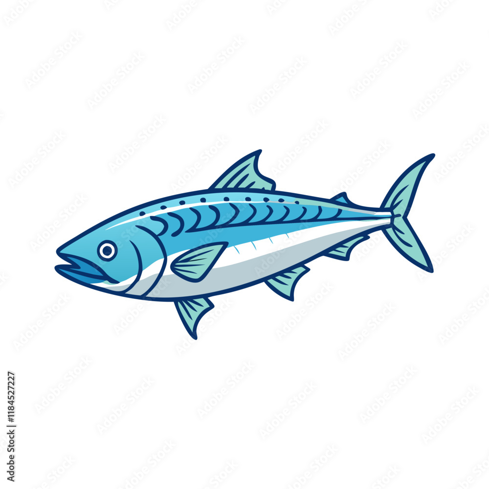 king mackerel vector icon, fish vector illustration - simple illustration of king mackerel perfect for logos, and fish - themed designs. king mackerel vector icon, fish vector illustration - simple illustration of king mackerel perfect for logos, and fish - themed designs.