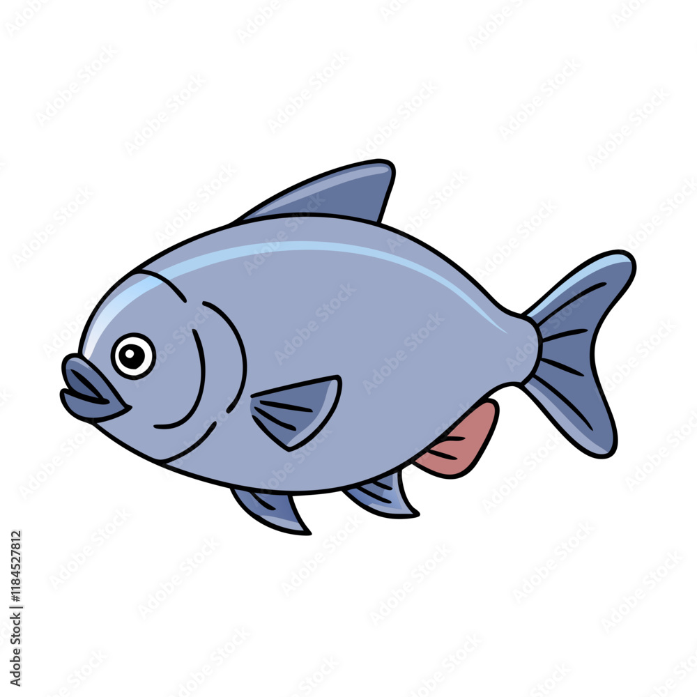 pacu vector icon, fish vector illustration - simple illustration of pacu perfect for logos, and fish - themed designs. pacu vector icon, fish vector illustration - simple illustration of pacu perfect for logos, and fish - themed designs.