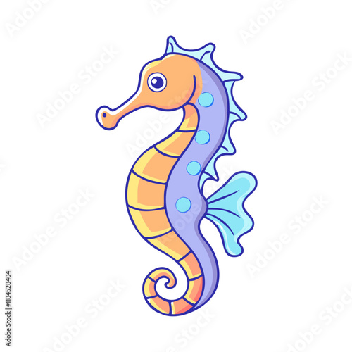 seahorse vector icon, fish vector illustration - simple illustration of seahorse perfect for logos, and fish - themed designs.