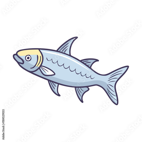 tarpon vector icon, fish vector illustration - simple illustration of tarpon perfect for logos, and fish - themed designs.