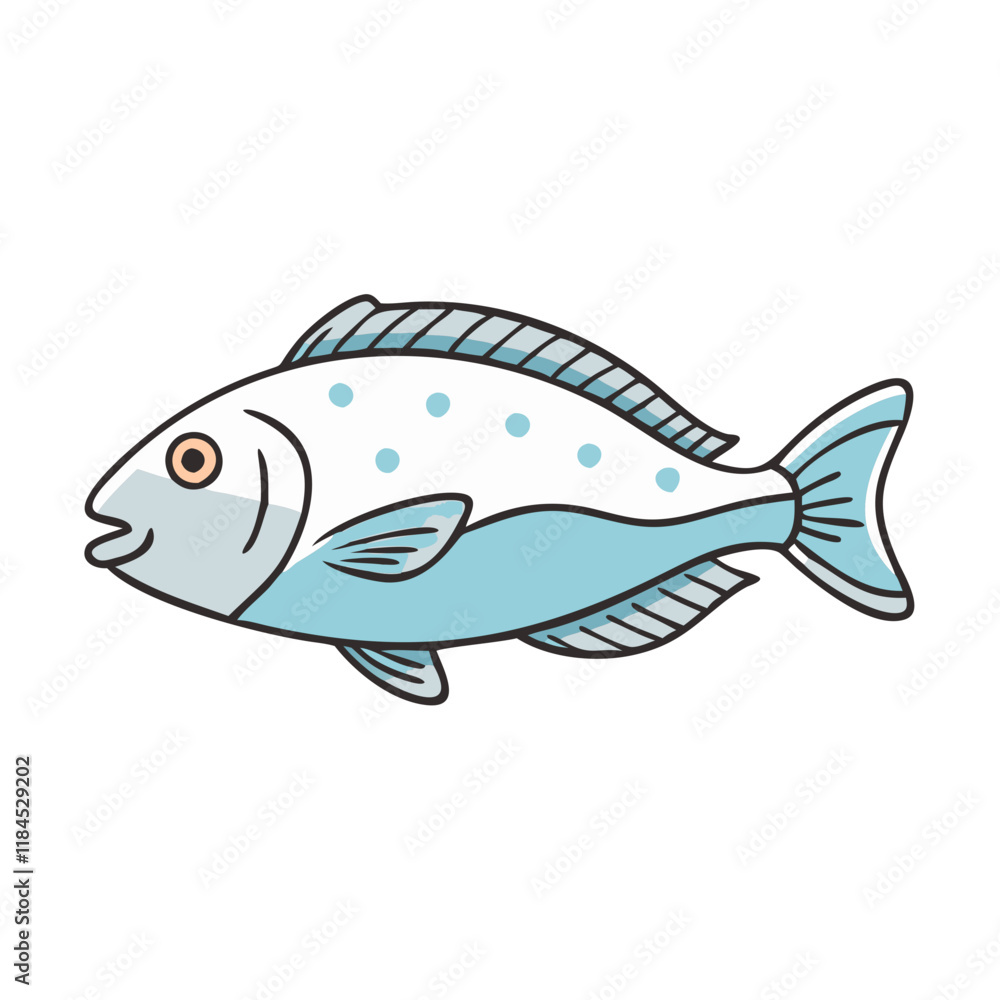 Fototapeta premium tilefish vector icon, fish vector illustration - simple illustration of tilefish perfect for logos, and fish - themed designs.