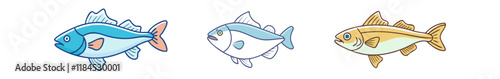 Photography haddock vector icon, fish vector illustration - simple illustration of haddock perfect for logos, and fish - themed designs