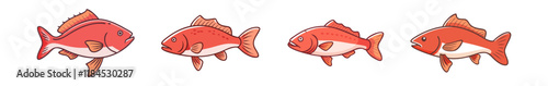 red drum redfish vector icon, fish vector illustration - simple illustration of red drum redfish perfect for logos, and fish - themed designs.