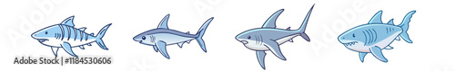 thresher shark vector icon, fish vector illustration - simple illustration of thresher shark perfect for logos, and fish - themed designs.