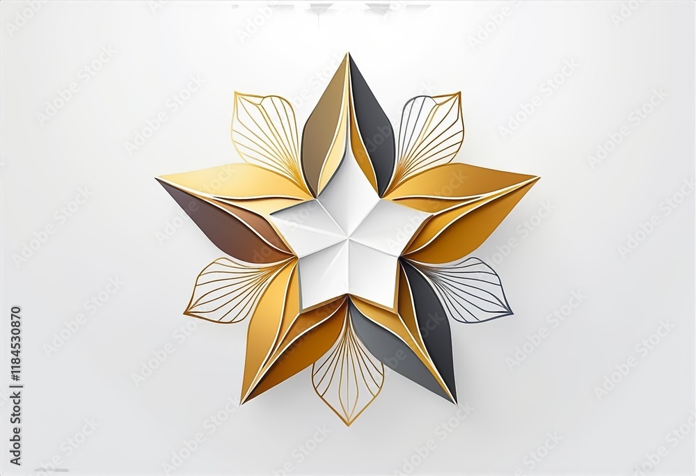 Obraz premium gold star on a white background