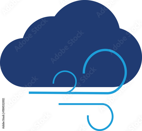 Fill cloud with air wav weather icon