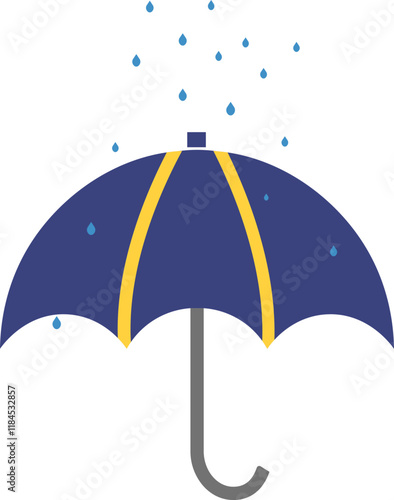 Umbrella icon rain drops