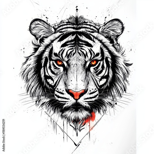 Unique and modern tiger logo ideal for branding purposes. photo