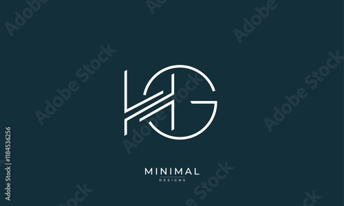 Alphabet letter icon logo HG