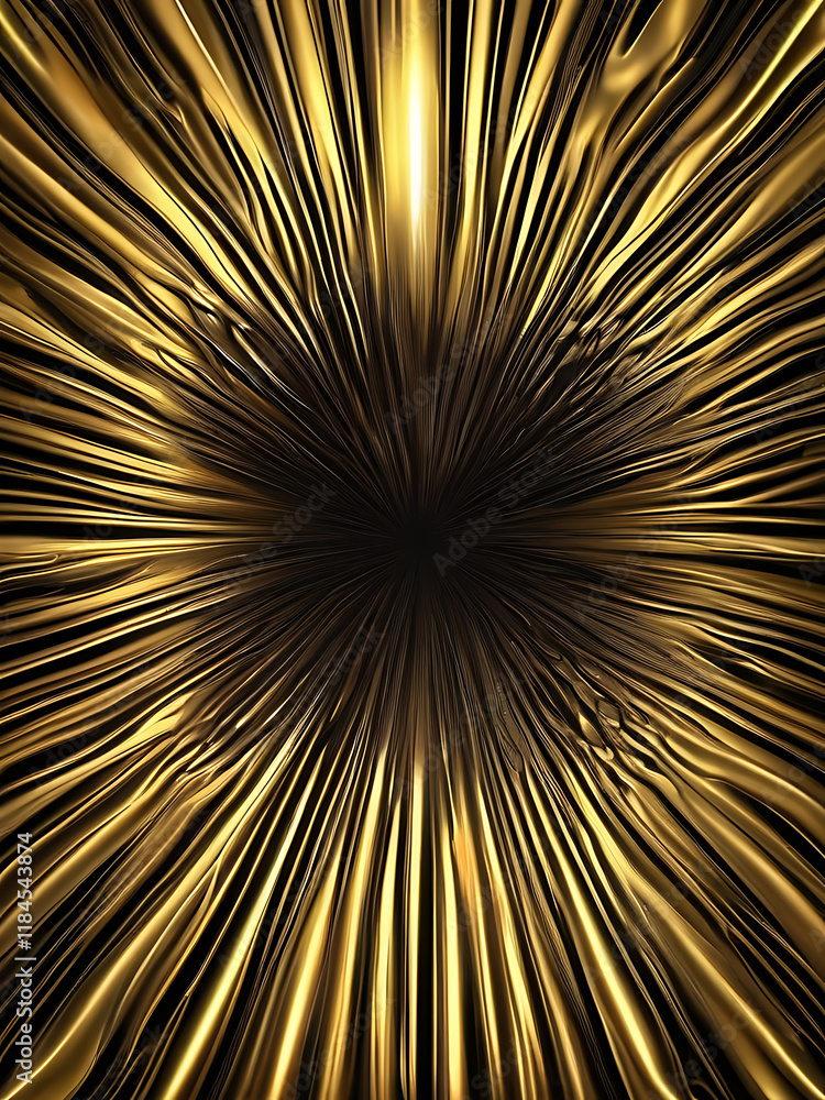 Fototapeta premium Abstract Golden Swirls Background. modern, technology design metal futuristic shiny steel three-dimensional