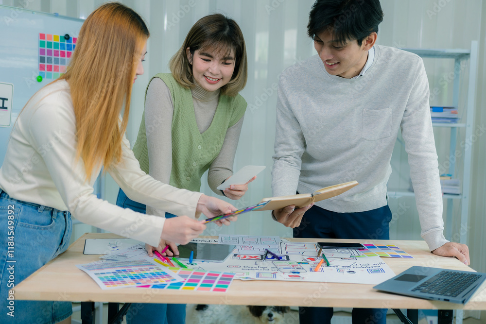 Application development UI UX web designer team is working together to develop a mobile responsive website with UI UX front end designer examples, Application development UI UX web designer team is working together to develop a mobile responsive website with UI UX front end designer examples,