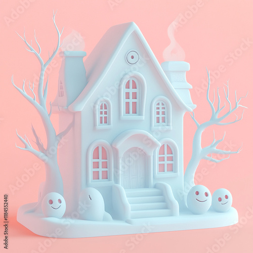 Haunted House clay cute illustration photo