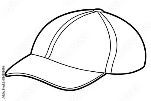 Cap Silhouette Icon on White Background