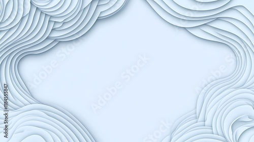Abstract Light Blue Layered Wave Design Background