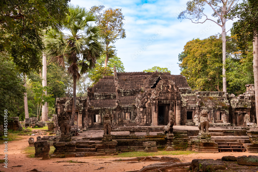 Fototapeta premium Angkor ancient temple ruins in Cambodia