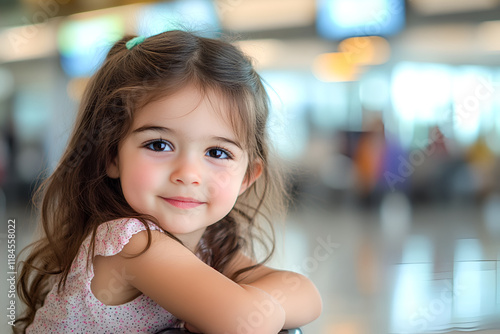 Portrait of a beautiful liitle girl close-up