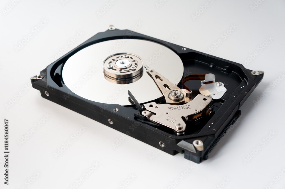 Computer hard drive on white background Computer hard drive on white background