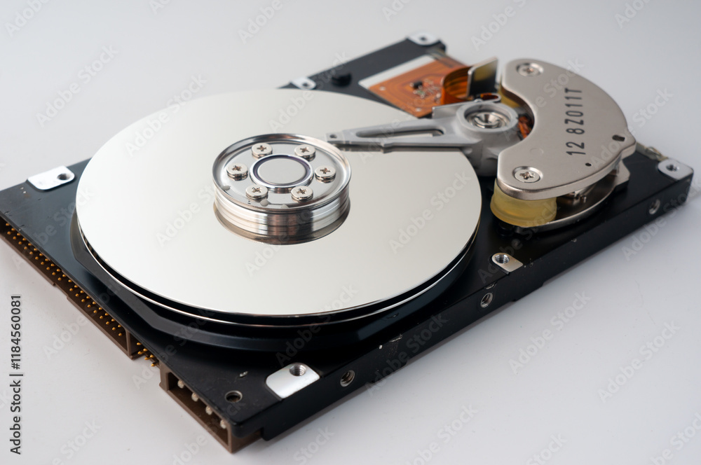 Computer hard drive on white background Computer hard drive on white background