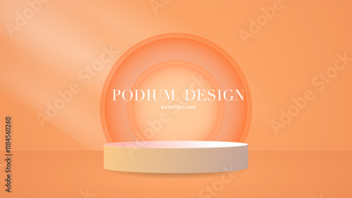 Abstract Podium Minimal and crimson background, 3d podium for presentation, Stage for showcase, illustration Vector EPS 10