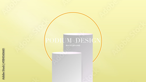 Minimal Podium and crimson background, 3d podium for presentation, Stage for showcase, illustration Vector EPS 10