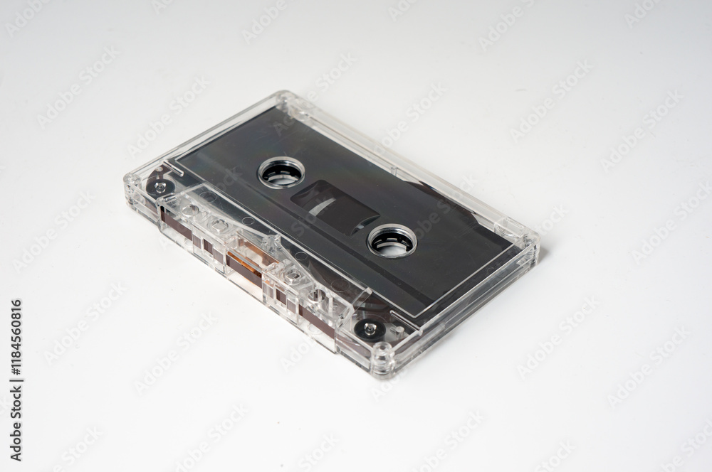 tape cassette on white background tape cassette on white background