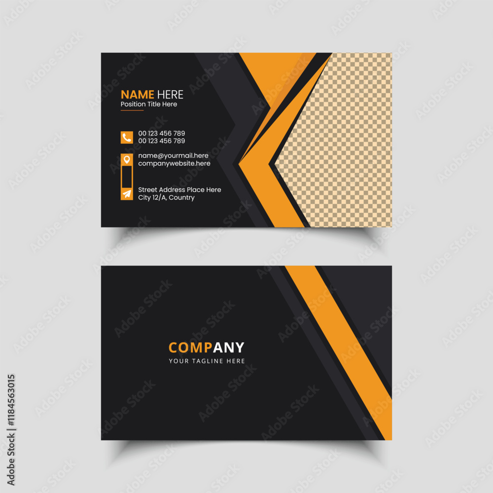 Modern and clean professional business card template Modern and clean professional business card template