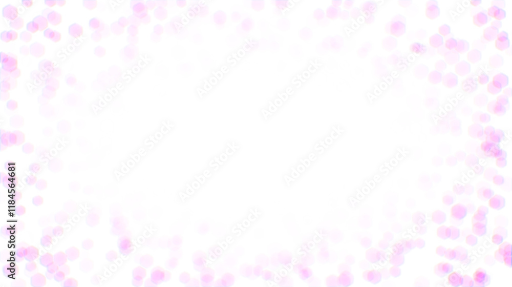 Vibrant pink and purple hexagonal bokeh frame on a transparent PNG background for festive overlays and creative design projects Vibrant pink and purple hexagonal bokeh frame on a transparent PNG background for festive overlays and creative design projects