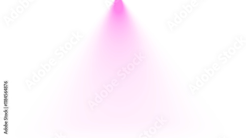 Vibrant pink spotlight or gradient light beam on a transparent PNG background for futuristic overlays and creative design accents