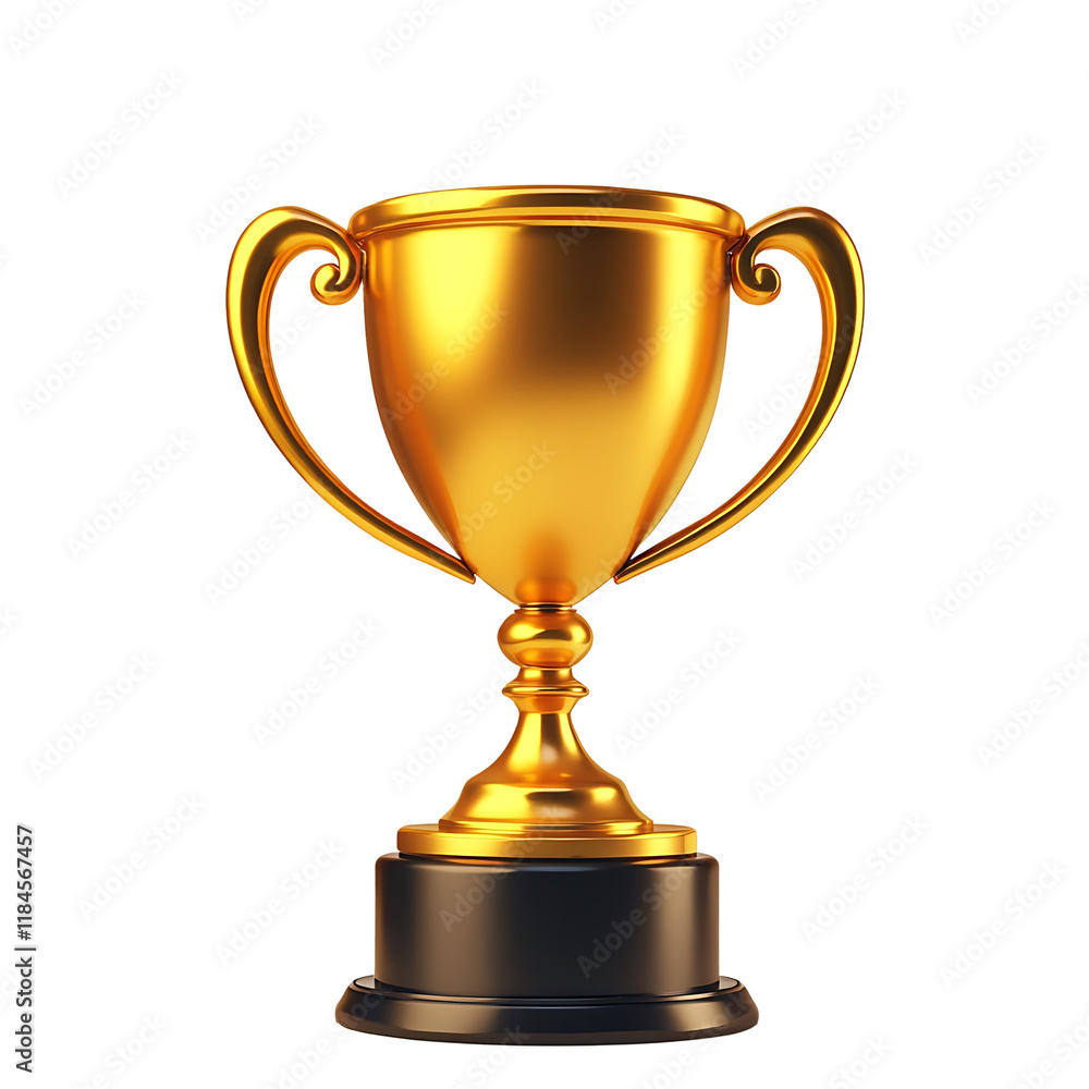 Shiny Golden Trophy on Transparent Background Symbolizing Victory and Achievement Shiny Golden Trophy on Transparent Background Symbolizing Victory and Achievement