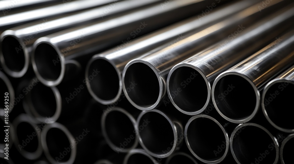 Close Up of Shiny Metal Pipes Close Up of Shiny Metal Pipes