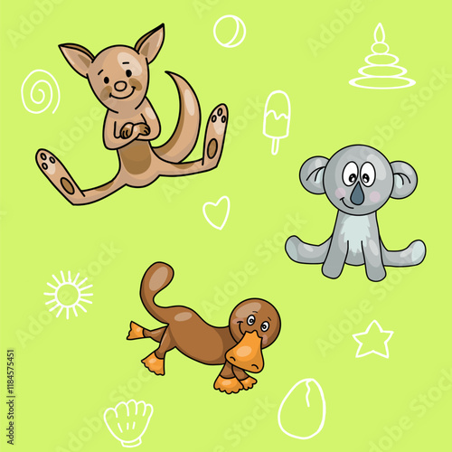 Australian babies Animals Pattern