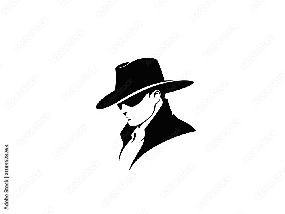 Stylish gentleman, a portrait of man in hat and tie, exuding confidence Stylish gentleman, a portrait of man in hat and tie, exuding confidence