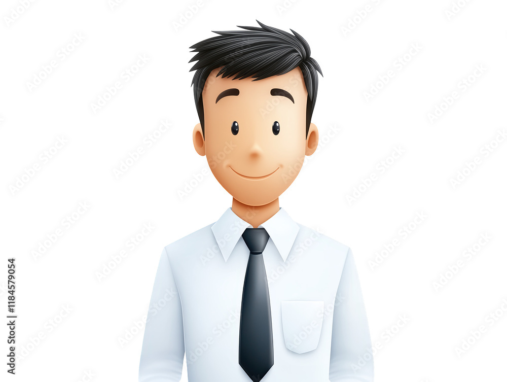 Portrait of a professional man in crisp white shirt and tie, exuding confidence Portrait of a professional man in crisp white shirt and tie, exuding confidence