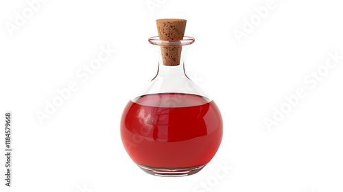 Health potion isolated on white background.3D illustraction photo