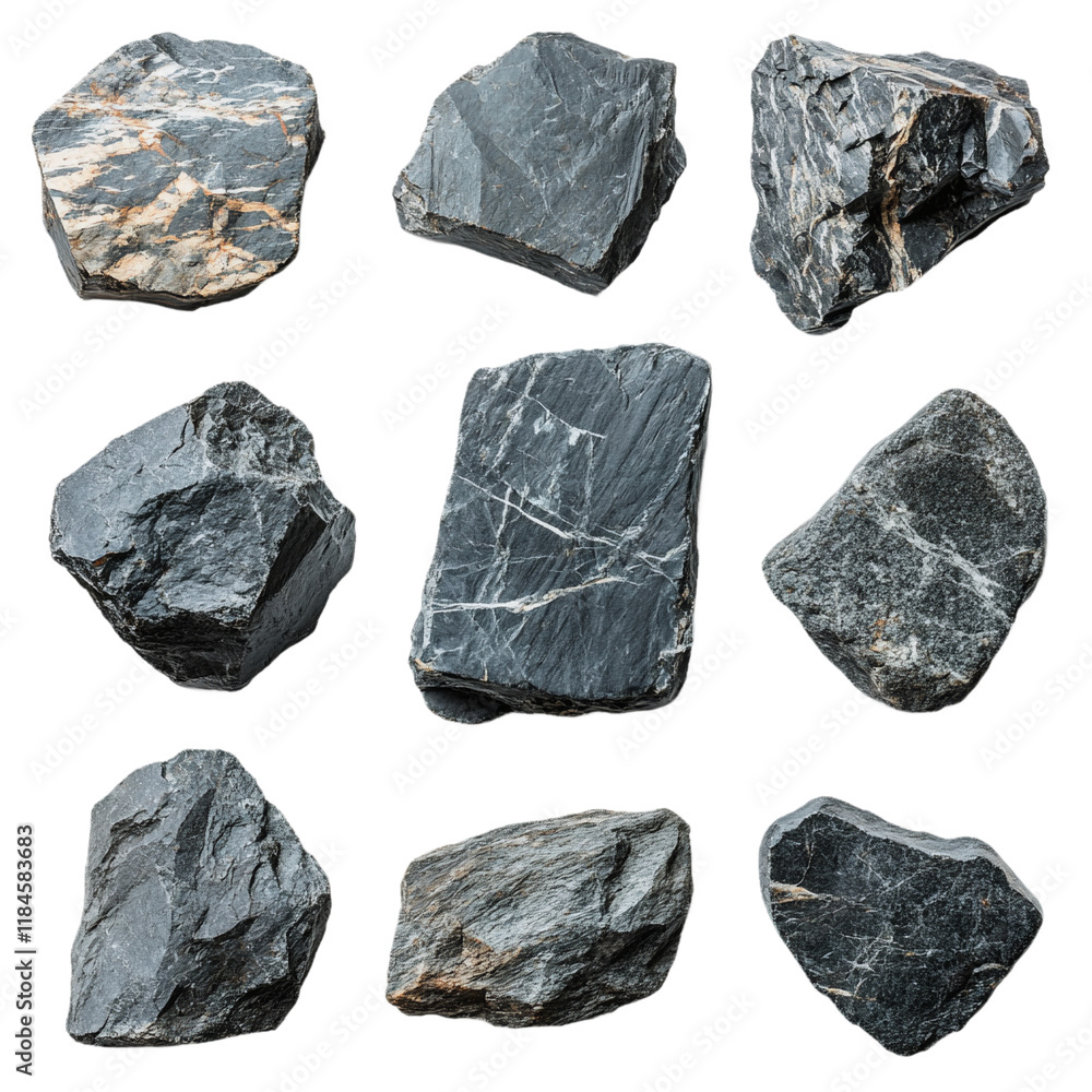 Naklejka premium black rock samples.