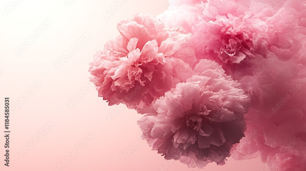 Delicate Pink Blooms Softly Floating In Air