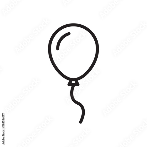 Balloon icon Simple thin outline