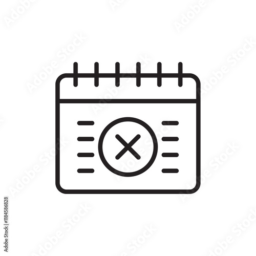 Cancel event icon Simple thin outline