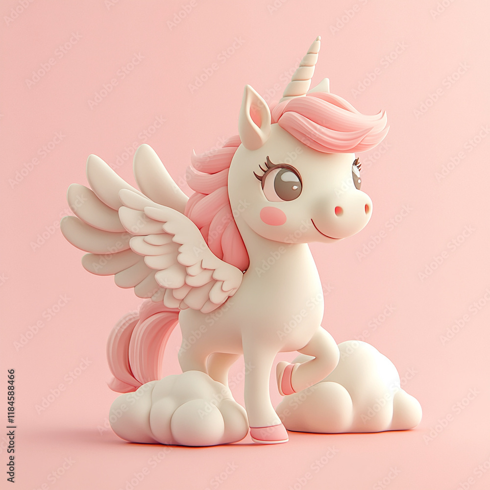 Pegasus clay cute illustration Pegasus clay cute illustration