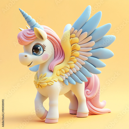 Wallpaper Mural Pegasus clay cute illustration Torontodigital.ca