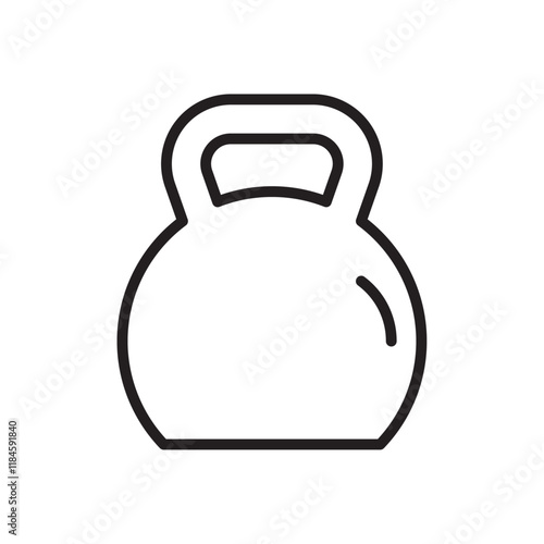 kettlebell icon Simple thin outline